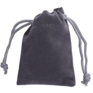 Lahjapussi 7x5cm harmaa sametti - 1 kpl