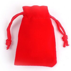 Lahjapussi 7x5cm punainen sametti - 1 kpl