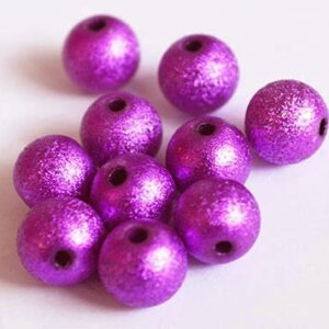 Akrüülhelmes 10mm, struktuurne, roosakaslilla, ava 1,8mm,  pakis 10 tk
