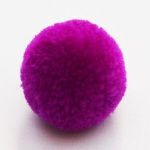 Pom pom pallo 20mm lila, 1 kpl