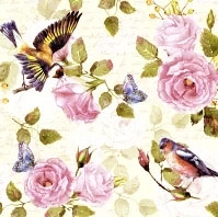 Decoupage-lautasliina Kukat 25x25cm, 1 kpl per pakkaus