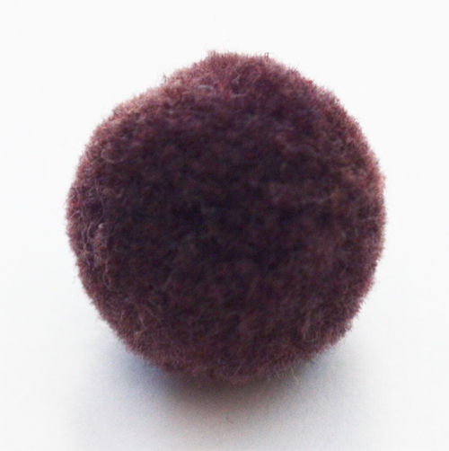 Pom pom pallo 20mm ruskea, 1 kpl