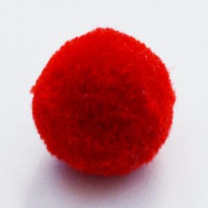 Pom pom pallo 20mm punainen, 1 kpl