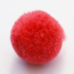 Pom pom pallo 20mm punaoranssi, 1 kpl