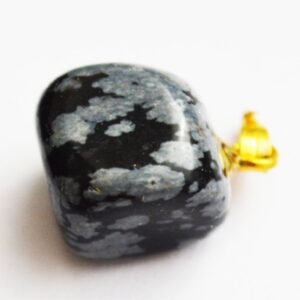 Lumehelbe Obsidian ripats 20x10mm, 1 tk