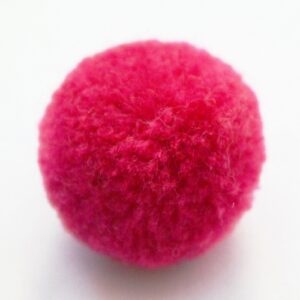 Pom pom pallo 20mm pinkki, 1 kpl