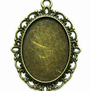 Ant. pronks raam kameele 25x18mm, 1 tk