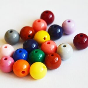 Akrüülhelmes 10mm ava1,5mm, mix,  30 tk
