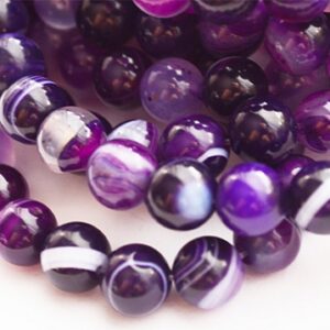 Ahhaat 7-8mm looduslik värvitud lilla, 10 tk