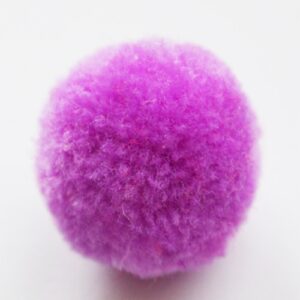 Pom pom pallo 20mm lila, 1 kpl