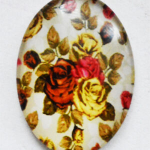 Lasikapussi  Kukka 25x18mm, 1 kpl