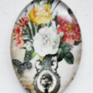 Lasikapussi  Kukka 25x18mm, 1 kpl