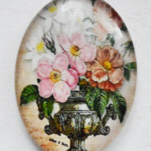 Klaaskamee Lill  25X18mm, 1 tk