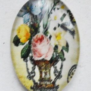 Klaaskamee Lill  25X18mm, 1 tk