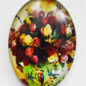 Klaaskamee Lill 25X18mm, 1 tk