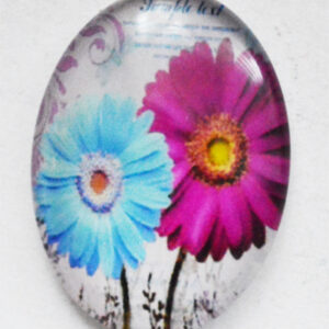 Klaaskamee Lill  25X18mm, 1 tk