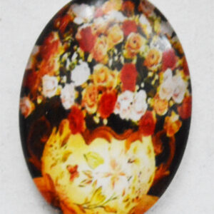 Lasikapussi  Kukka 25x18mm, 1 kpl