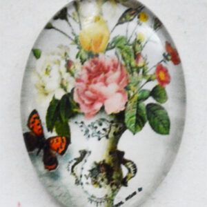 Klaaskamee Lill  25X18mm, 1 tk