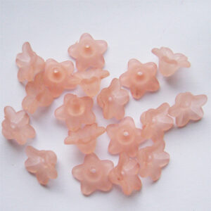 Akrüülist lill 10x5mm, beežikas-roosa, 1 tk