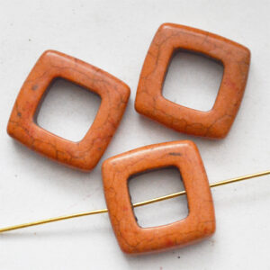 Hauliit 20x20mm looduslik värvitud oranžikaspruun, pakis 4 tk.
