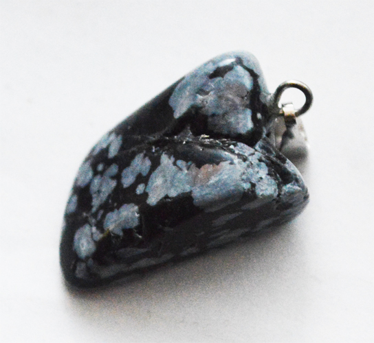 Snowflake Obsidian ripats 27x13mm, 1 tk