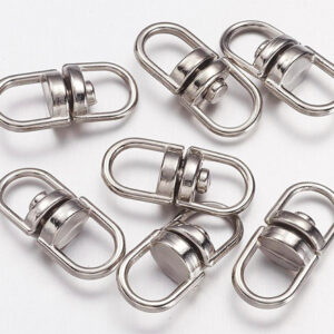 Metallist  vahelüli võtmerõngale 18x7,5mm, värv - plaatina, 1 tk