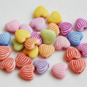 Akrüülhelmes Süda 11x10mm, mix, 20 tk.