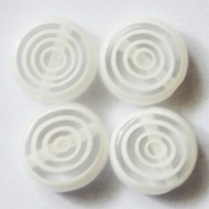 Millefiori helmes 12x5mm, valge,   4 tk