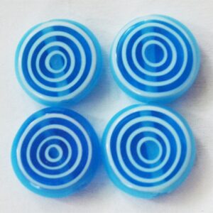 Millefiori helmes  12x5mm, helesinine,   4 tk