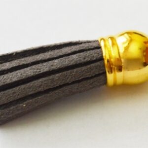 Polüestermaterjalist tutt 37x10mm tumehall, 1 tk