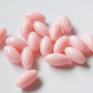 Akrüülhelmes 14x7mm, roosa, 10 tk
