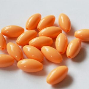 Akrüülhelmes 14x7mm, oranž, 10 tk