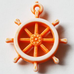 Akrüülripats Rooliratas 30x26x5mm, oranž, 1 tk