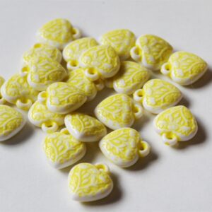 Akrüülripats Süda 16x15x5 helekollane-valge, 1 tk