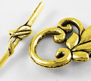 Ant.kuldne kinnis 24x19mm, pliivaba, 1 tk