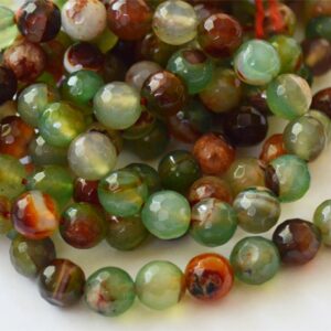 Akaatti  8mm fasetti värjätty, 1 kpl