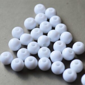 Akrüülhelmes 6mm ümar, valge, 10 tk