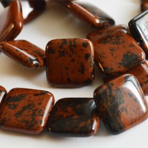 Mahagon Obsidian 20x20mm looduslik, 1 tk