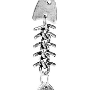 Ant.hõbedane metallripats Kala 50x11mm, 1 tk