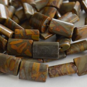 Bambo Leaf Jaspis 20x14mm, 1 kpl