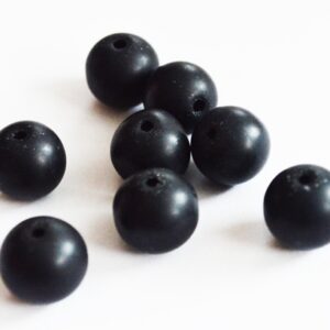 Oonüks 12mm must, matt, sünteetiline, 1 tk