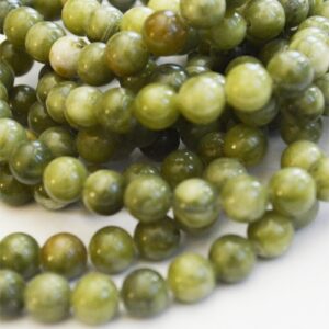 Jadeiit 8mm looduslik kivi, ava1mm, pakis 17 tk