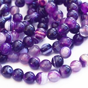 Ahhaat 8mm looduslik värvitud lilla, 1 tk AJUTINE