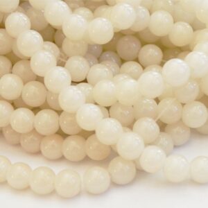 Klaashelmes 8mm jadeiidi imitatsioon, beež, 10 tk