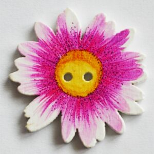 Puuhelmes-nööp Lill 34x34mm, 1 tk