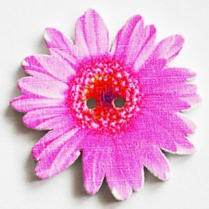 Puuhelmes-nööp Lill 34x34mm, 1 tk