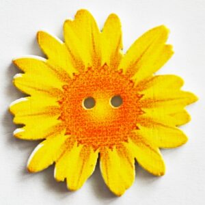 Puuhelmes-nööp Lill 34x34mm, 1 tk