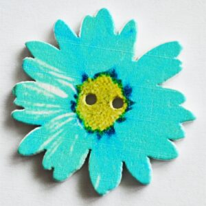 Puuhelmes-nööp Lill 34x34mm, 1 tk