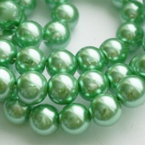 Klaaspärl 12mm heleroheline, 1 tk