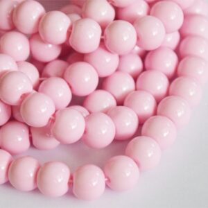 Klaashelmes 8mm roosa-heleroosa, 10 tk